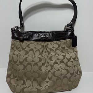 COACH f20111 Ashley Signature Hippie Silver Khaki Mahogany Brown